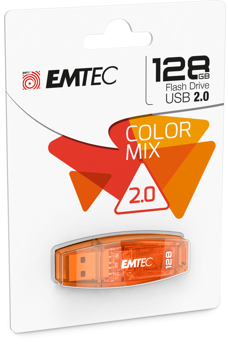 EMTEC C410 2.0 128 GB USB Stick Speicher Speicherstick Flash Drive orange