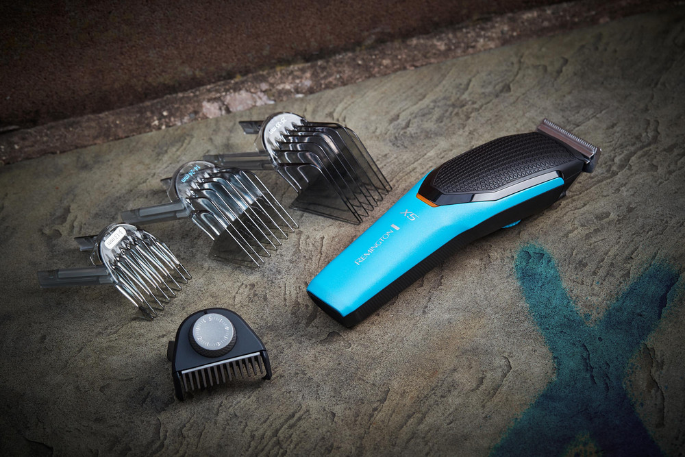  REMINGTON Haarschneider HC5000 Power-X Series X5 (Edelstahlklingen in japanischer Qualität, Comfort Glide, 3 verstellbare Kämme (3-35 mm), Ohne Kamm-Aufsatz 0,5 mm, Micro Fade Haar- und Bartkamm (1- 5 mm), Längeneinstellrad, 72 Längeneinstellungen, Netz-