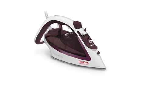 Tefal EasyGliss Plus FV5714 Bügeleisen Trocken- & Dampfbügeleisen Durilium Bügelsohle 2400 W Bordeaux, Weiß