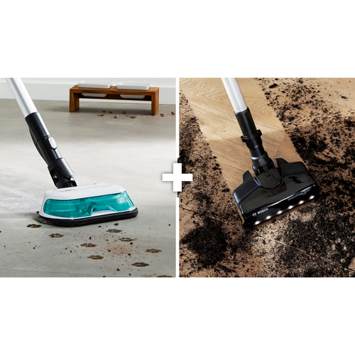 Bosch BKS71HYG3 Stabstaubsauger/Elektrischer Besen 2-in-1-Stabstaubsauger Akku Trocken&Nass HEPA Beutellos Schwarz, Weiß 3 Ah