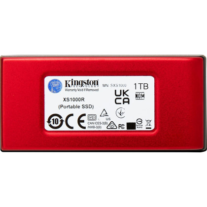 Kingston XS1000 1 TB Externe SSD USB 3.2 Gen 2, Rot