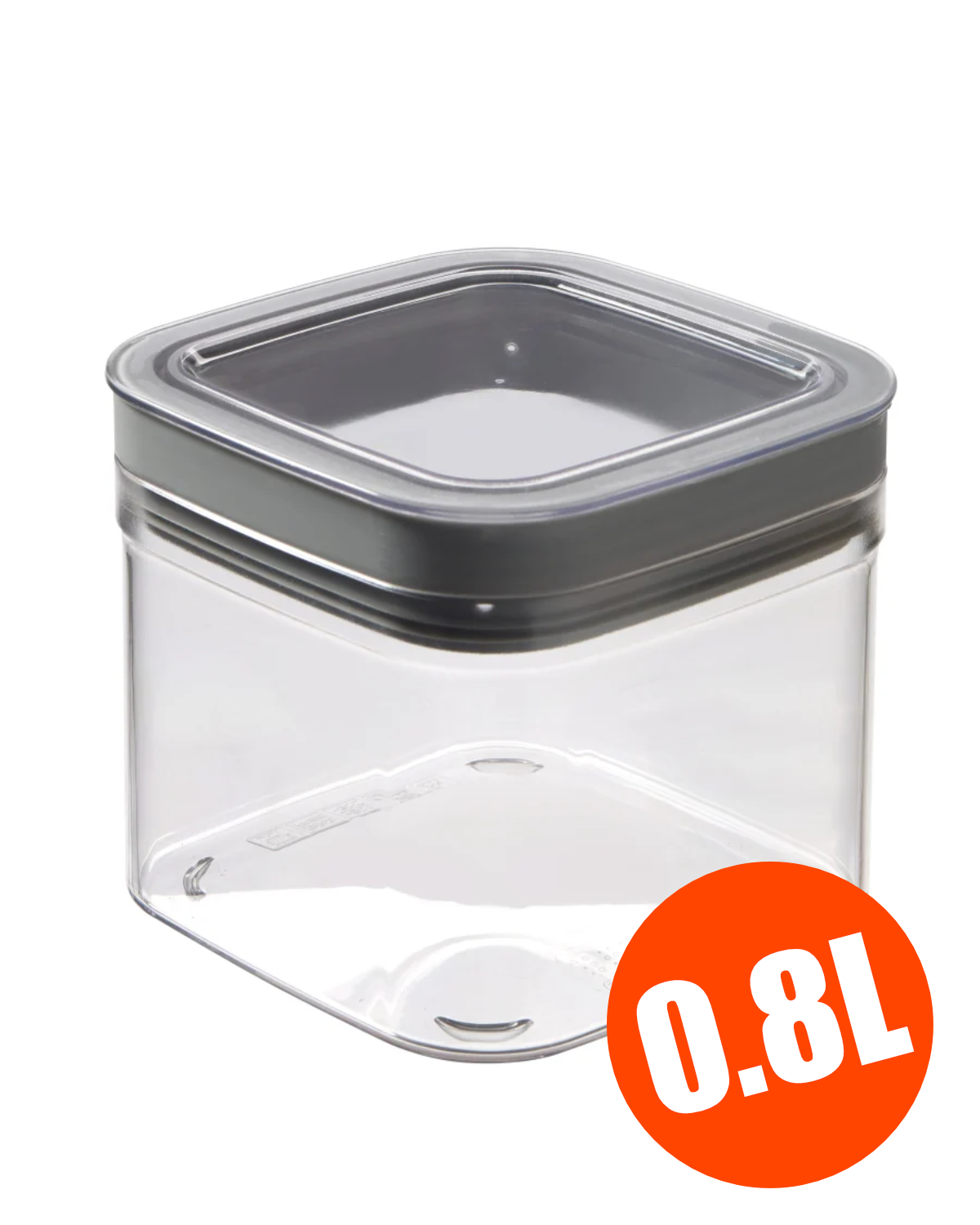 Curver DRY CUBE Vorratsdose Vorratsbehälter mit Deckel 0,8 L transparent grau