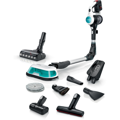 Bosch BKS71HYG3 Stabstaubsauger/Elektrischer Besen 2-in-1-Stabstaubsauger Akku Trocken&Nass HEPA Beutellos Schwarz, Weiß 3 Ah