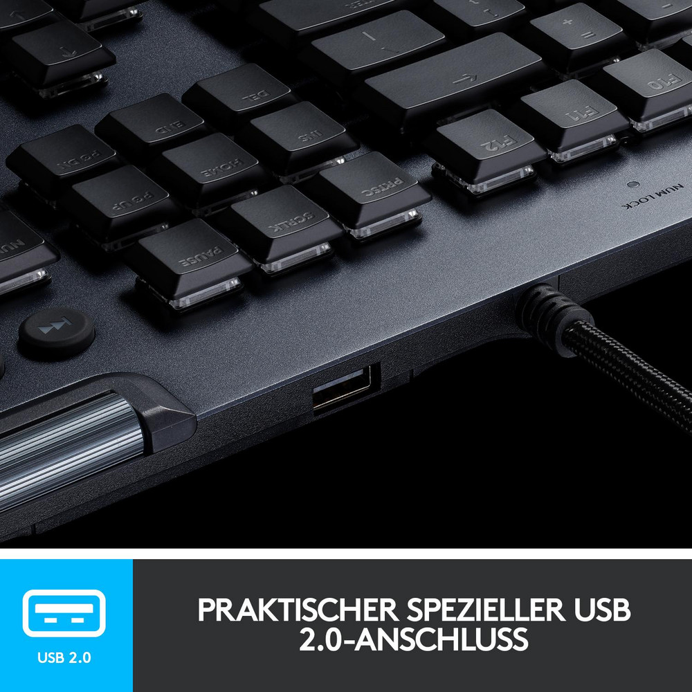 Logitech G815 schwarz Tactile Gaming-Tastatur (USB, QWERTZ Deutsch, RGB, mechanische Tastatur, GL Tactile) Logitech G815 schwarz Tactile Gaming-Tastatur (USB, QWERTZ Deutsch, RGB, mechanische Tastatur, GL Tactile)
