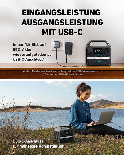 Anker 521 PowerHouse Tragbare Power Station 5 Lithium-Eisen-Phosphat (LiFePO4) 80000 mAh 398 W 4,34 kg Anker 521 PowerHouse Tragbare Power Station 5 Lithium-Eisen-Phosphat (LiFePO4) 80000 mAh 398 W 4,34 kg