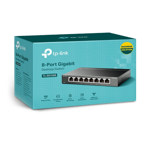 TP-Link TL-SG108S(UN) Netzwerk-Switch Unmanaged Gigabit Ethernet (10/100/1000) Desktop Schwarz