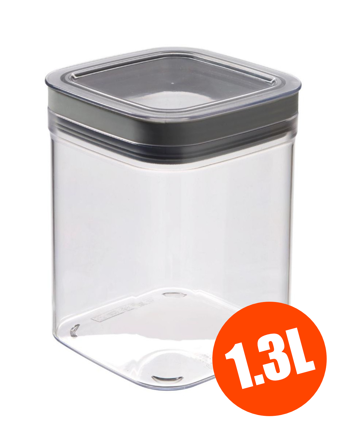 Curver DRY CUBE Vorratsdose Vorratsbehälter mit Deckel 1,3 L transparent grau