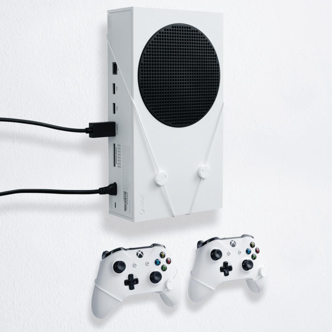 Floating Grip Wall Mount Bundle XBOX Series S Wandhalterung, XSS + 2x Controller, Weiß