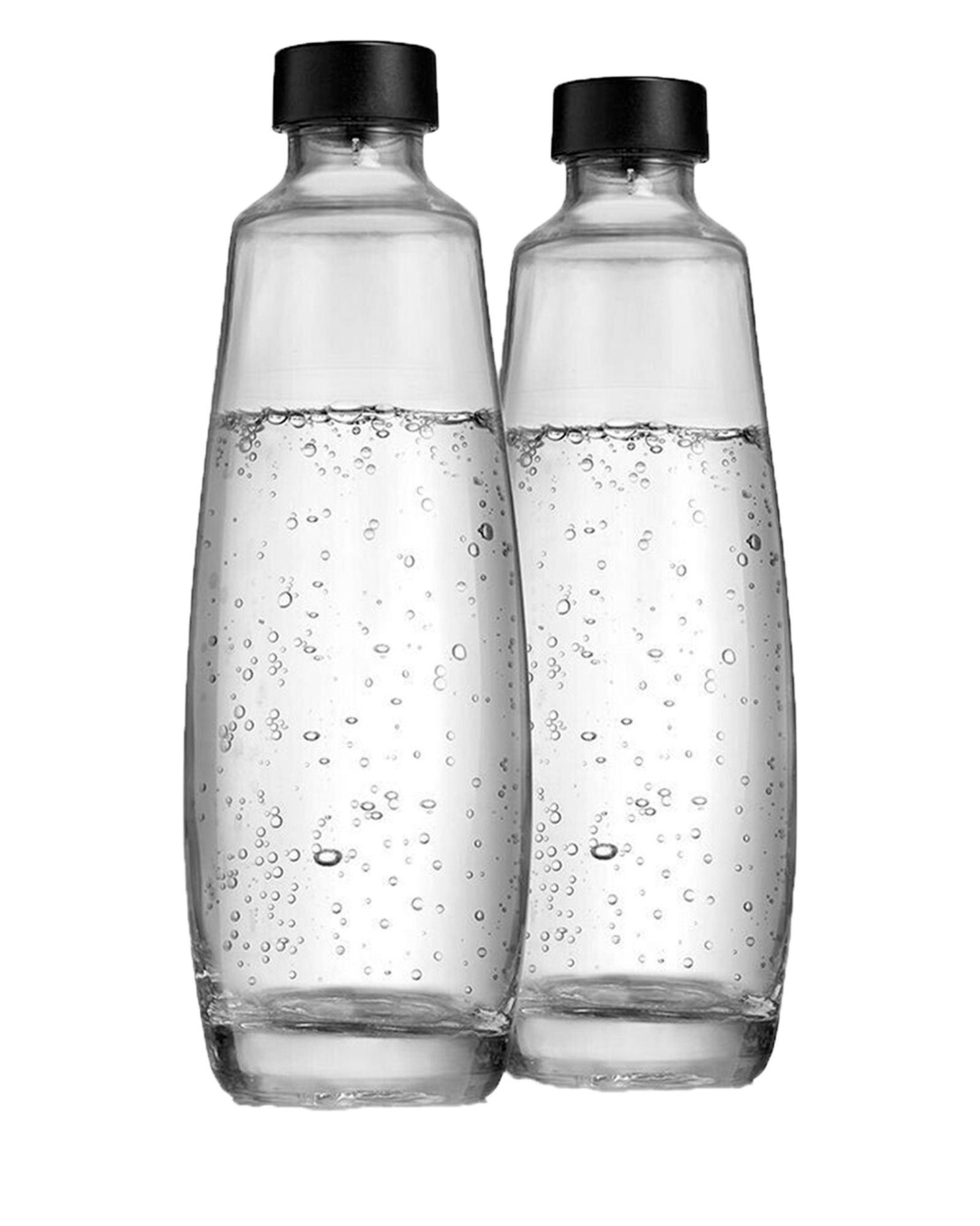 sodastream Glasflasche DUO 1 Liter Glas schwarz für DUOSprudler 2erPack