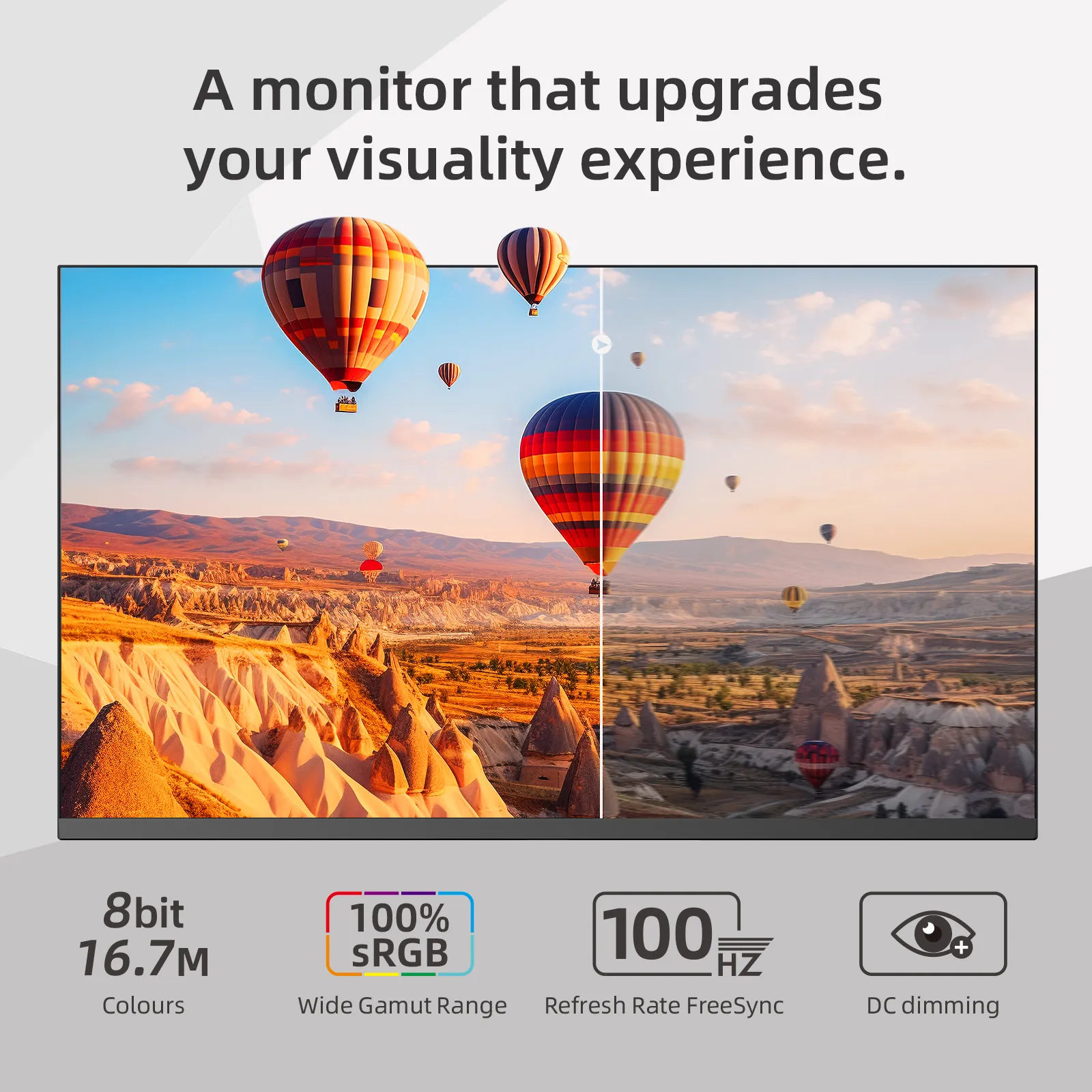 Chiq Monitor 27F650R, Schwarz, 27 Zoll, Full HD, IPS, 100 Hz (HDMI, DisplayPort, VGA, USB-C, AMD FreeSync)