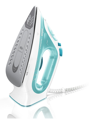 Braun TexStyle 3 SI3041GR Dampfbügeleisen Keramik-Bügelsohle 2350 W Türkis, Weiß