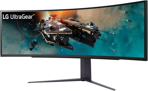 LG Gaming-Monitor UltraGear 49GR85DC-B Schwarz 49 Zoll Curved DQHD VA 240 Hz 1 ms (HDR 1000, 2x HDMI, DisplayPort, USB, höhenverstellbar, neigbar, schwenkbar, FreeSync Premium Pro)