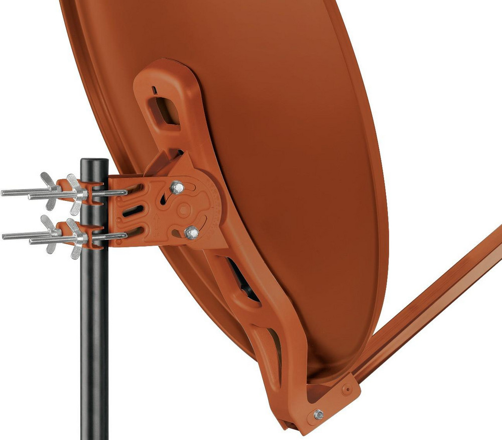  Schwaiger SPI710.2 Aluminium - Ziegelrot Offset Antenne