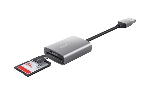 Trust Dalyx Kartenleser USB 3.2 Gen 1 (3.1 Gen 1) Aluminium