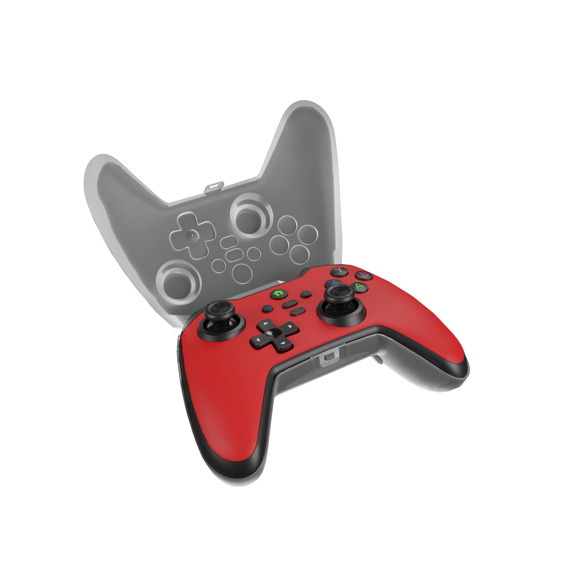 Genesis Mangan 400 Wireless Controller, Rot (Analog / Digital, Android, MAC, Nintendo Switch, PC, iOS, Bluetooth, NJG-2102)