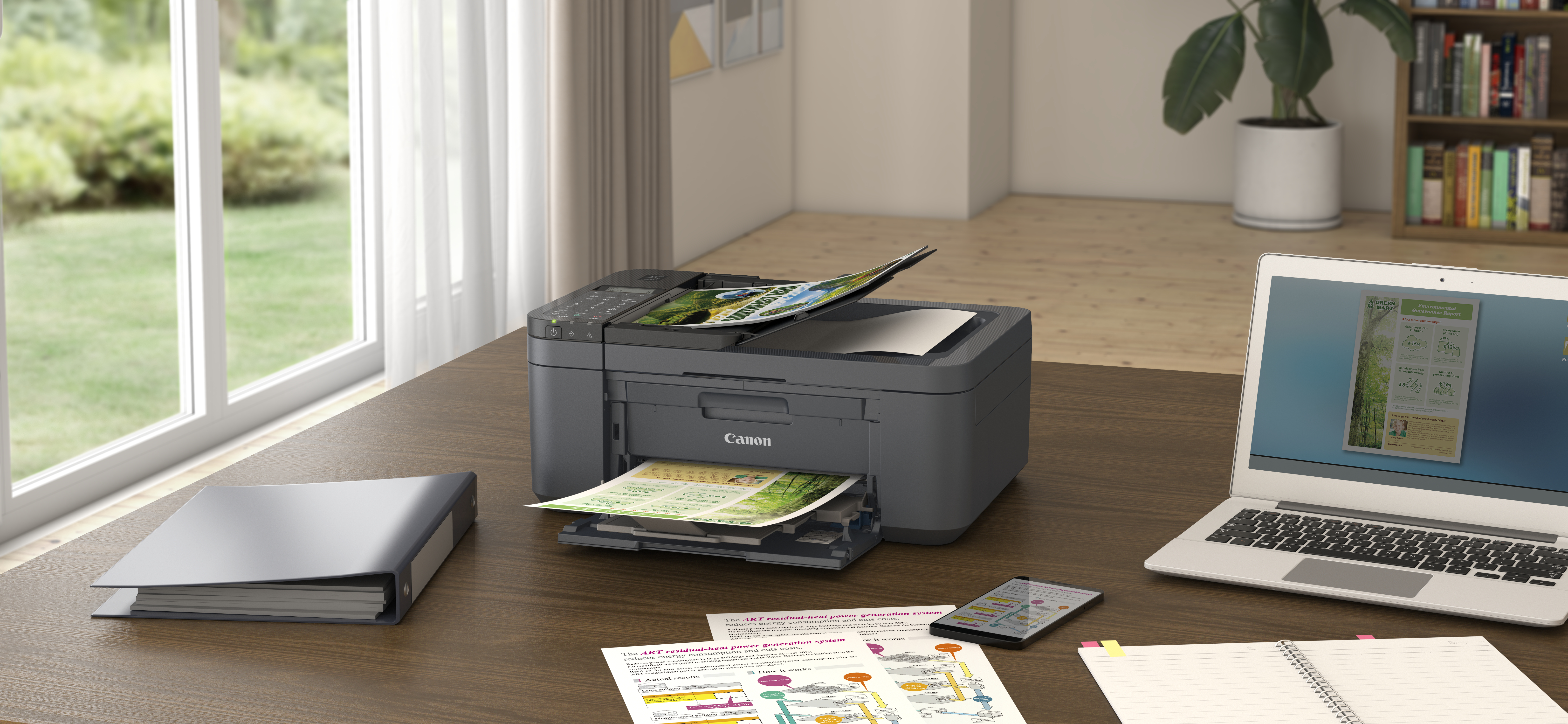 CANON PIXMA TR4755i 4-in-1 Multifunktionsdrucker (WLAN, Cloud, Duplex, Randlosdruck, AirPrint, Amazon Alexa, Google Assistant, Mopria)