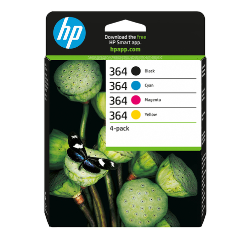 HP 364 4er-Pack Schwarz/Cyan/Magenta/Gelb Original Tintenpatronen