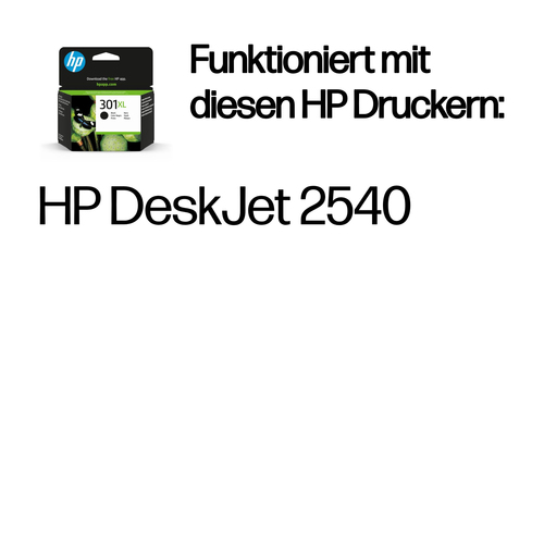 HP 301XL Schwarz Original Druckerpatrone mit hoher Reichweite