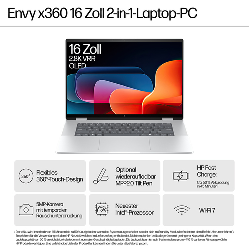 HP Envy x360 16-ac0655ng 16 Zoll Notebook Core Ultra 5 125U 1TB SSD 16GB RAM Windows 11 HP Envy x360 16-ac0655ng 16 Zoll Notebook Core Ultra 5 125U 1TB SSD 16GB RAM Windows 11