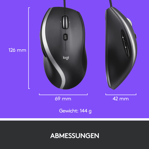 Logitech Corded Mouse M500S Maus Büro rechts USB Typ-A Optisch 4000 DPI Logitech Corded Mouse M500S Maus Büro rechts USB Typ-A Optisch 4000 DPI