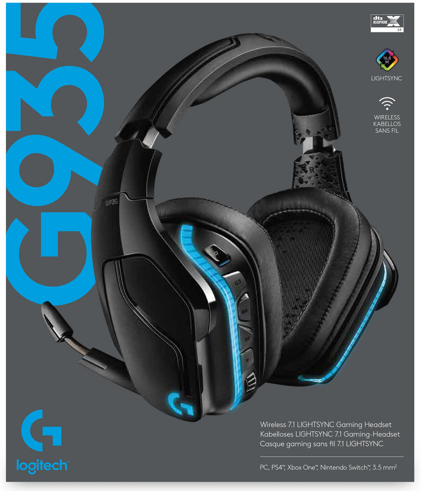  Logitech G935 Gaming-Headset (Kabellos/7.1 Surround Sound/LIGHTSYNC)