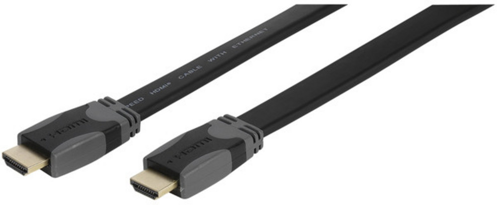  VIVANCO High Speed HDMI® Kabel mit Ethernet, 1,5 m (Flach) (47103)