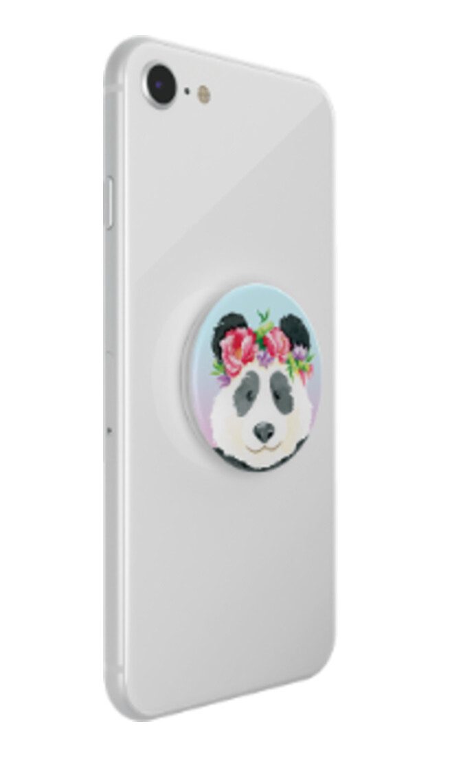  POPSOCKETS PopGrip Pandachella (Illustrierter Panda mit Blumenkranz)
