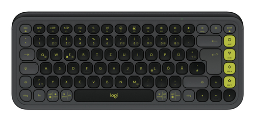 Logitech POP Icon Keys Tastatur Universal Bluetooth QWERTZ Deutsch Graphit, Grün