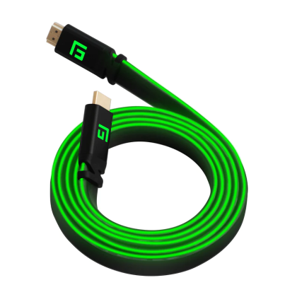 Floating Grip LED HDMI-Kabel 2.1, 3 m, High Speed, 8K/60Hz, Grün