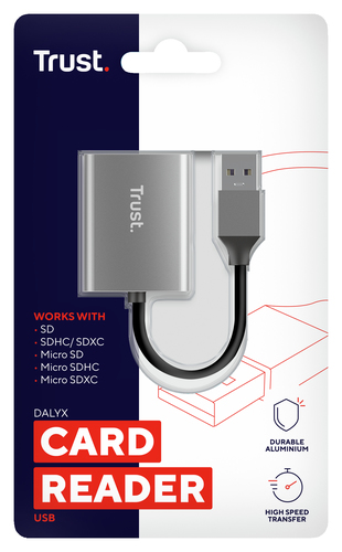 Trust Dalyx Kartenleser USB 3.2 Gen 1 (3.1 Gen 1) Aluminium