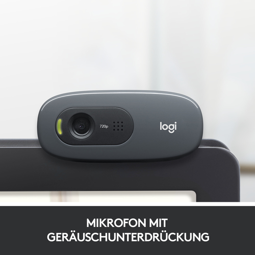 Logitech C270 HD Webcam 3 MP 1280 x 720 Pixel USB 2.0 Schwarz Logitech C270 HD Webcam 3 MP 1280 x 720 Pixel USB 2.0 Schwarz