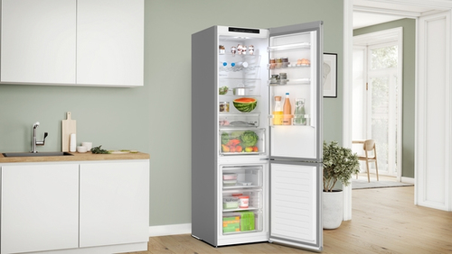 Bosch Serie 4 MKK69GNLAA Kühl- und Gefrierkombination Freistehend 363 l A Edelstahl