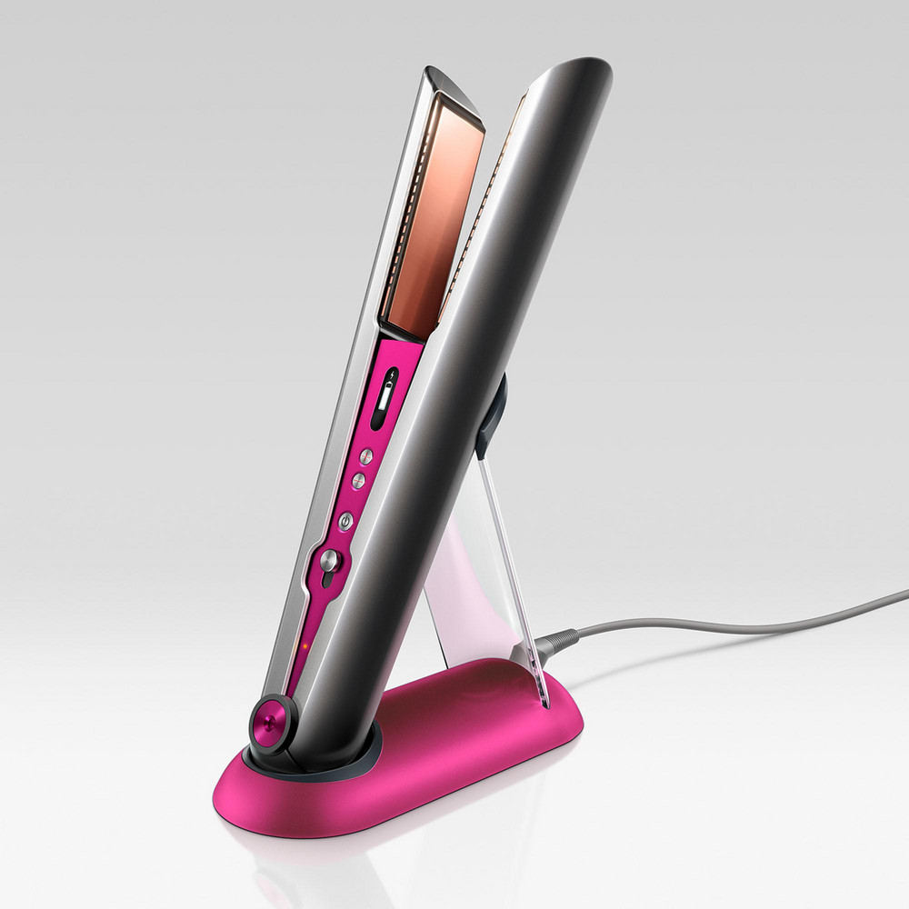  DYSON Corrale Nickel/Fuchsia Haarglätter (Akku, kabellos, biegsame Heizplatten, Mangan-Kupfer-Legierung, schonend, weniger Haarschäden, Hybridmodus, Locken, Beach-Waves)