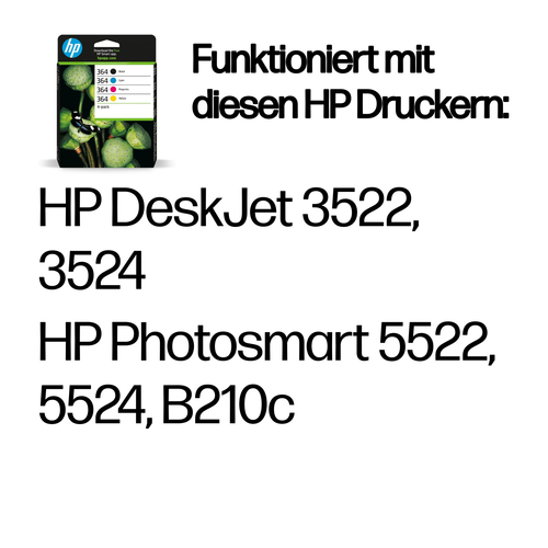 HP 364 4er-Pack Schwarz/Cyan/Magenta/Gelb Original Tintenpatronen HP 364 4er-Pack Schwarz/Cyan/Magenta/Gelb Original Tintenpatronen