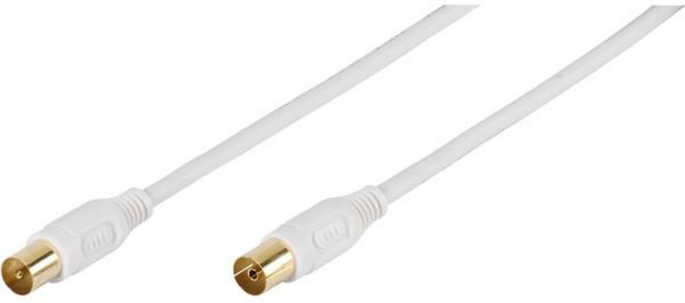  VIVANCO TV / Radio Antennenkabel 90dB vergoldete Kontakte, 3,0 m weiß (48128) (koaxial)