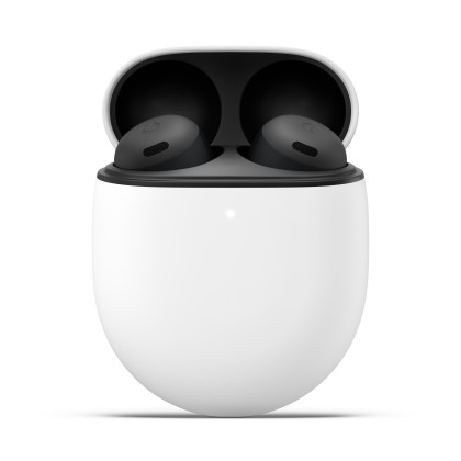 Google In-Ear Kopfhörer Pixel Buds Pro Charcoal (Bluetooth, Aktive Geräuschunterdrückung, IPX4, USB-C, schwarz)