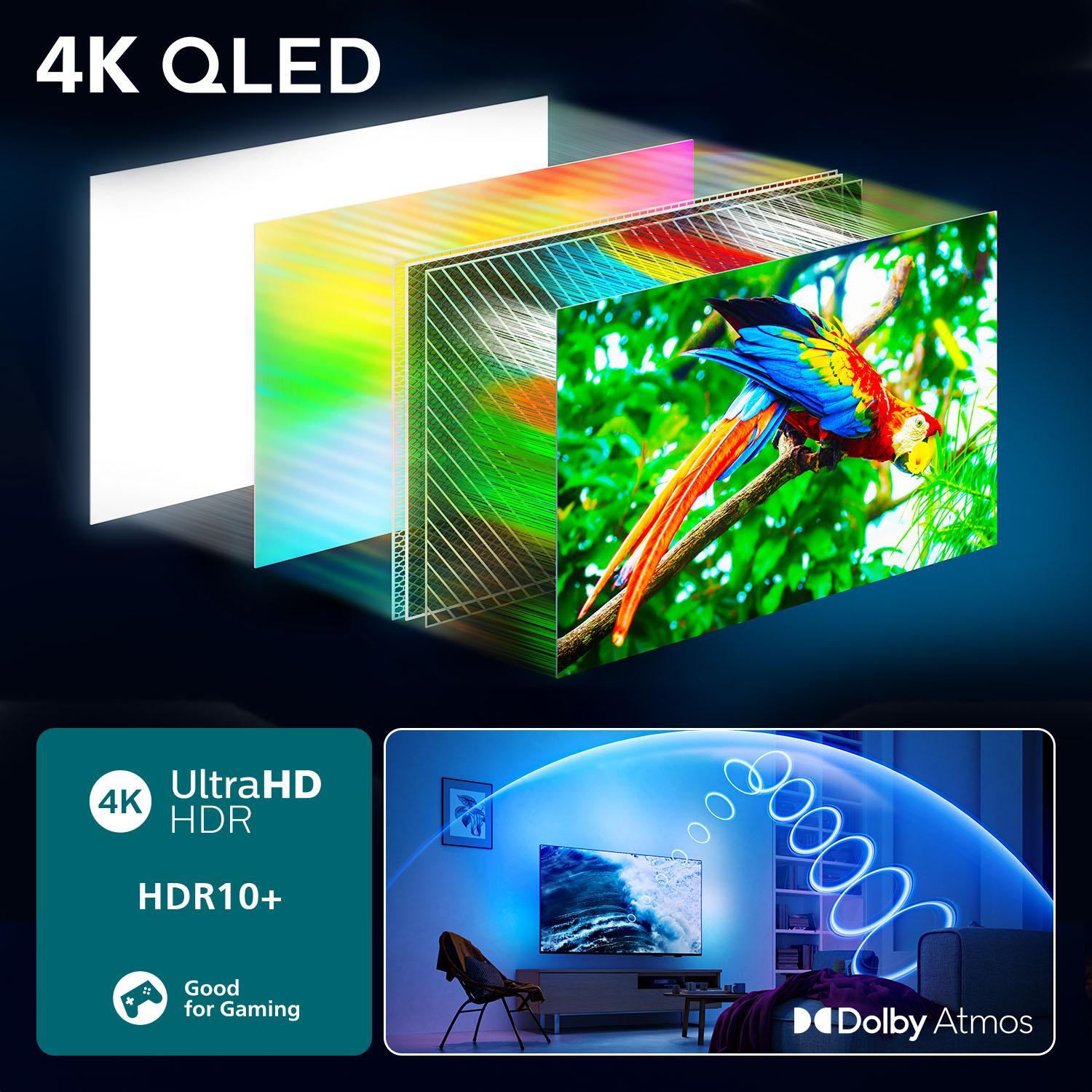 Philips 55PUS8600 QLED TV (55 Zoll (139 cm), 4K UHD, HDR, Smart TV, Sprachsteuerung (Alexa, Google Assistant), Ambilight, Dolby Atmos, Titan OS)