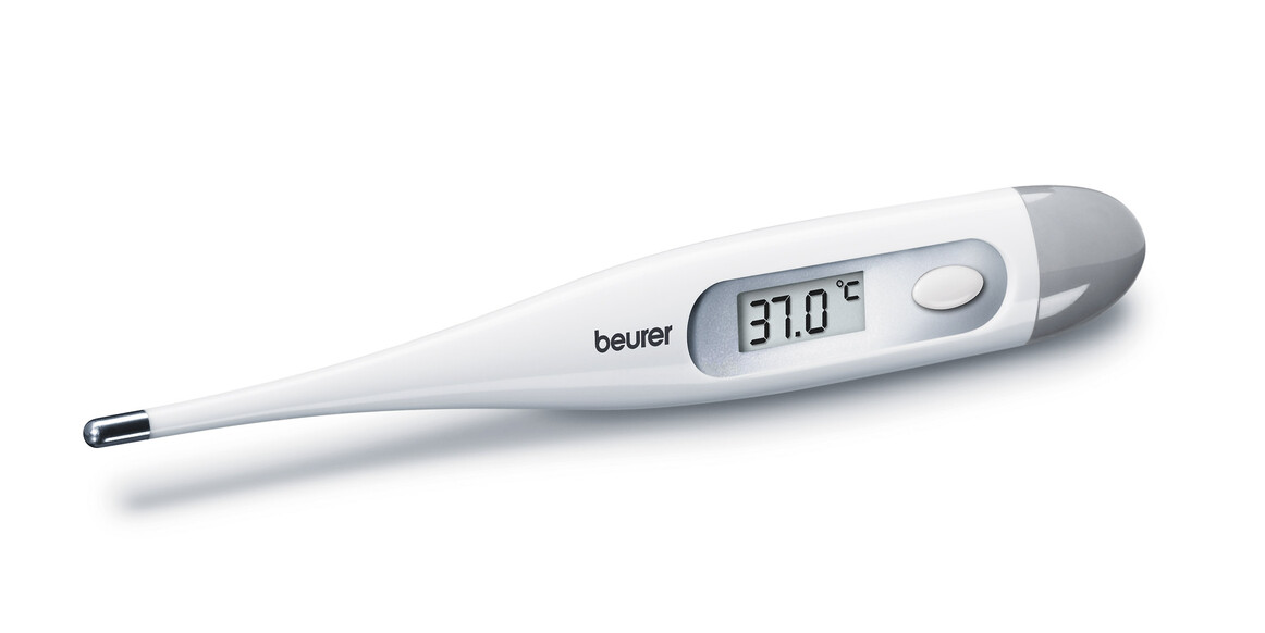  BEURER FT 09/1 Fieberthermometer (Digitales Thermometer, Display, 3-stellige Anzeige, Signalton bei Messende, Abschaltautomatik, inkl. Batterie)
