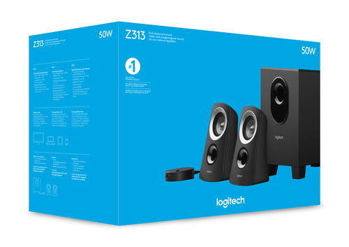 Logitech Z313 Lautsprecherset 25 W PC Schwarz 2.1 Kanäle 5 W Logitech Z313 Lautsprecherset 25 W PC Schwarz 2.1 Kanäle 5 W