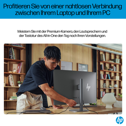 HP OmniStudio X 32-c0670ng Intel Core Ultra 7 155H 80 cm (31.5") 3840 x 2160 Pixel All-in-One-PC 32 GB DDR5-SDRAM 1 TB SSD Windows 11 Home Wi-Fi 7 (802.11be) AI PC Silber