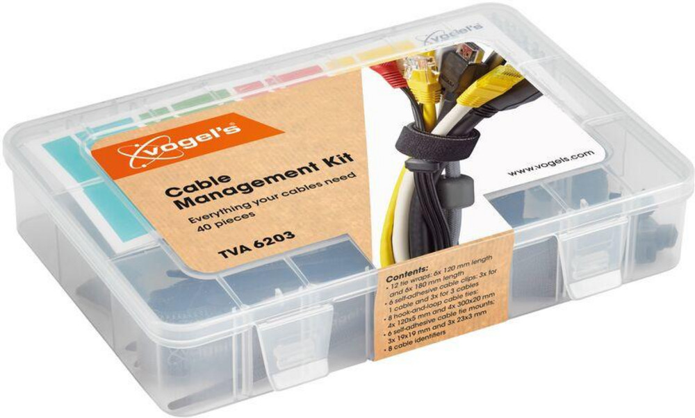  VOGEL'S TVA 6203 weiß Kabelführungsset (Kit mir 40 Artikeln)