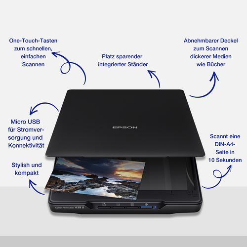 Epson Perfection V39II Flachbettscanner 4800 x 4800 DPI A4 Schwarz