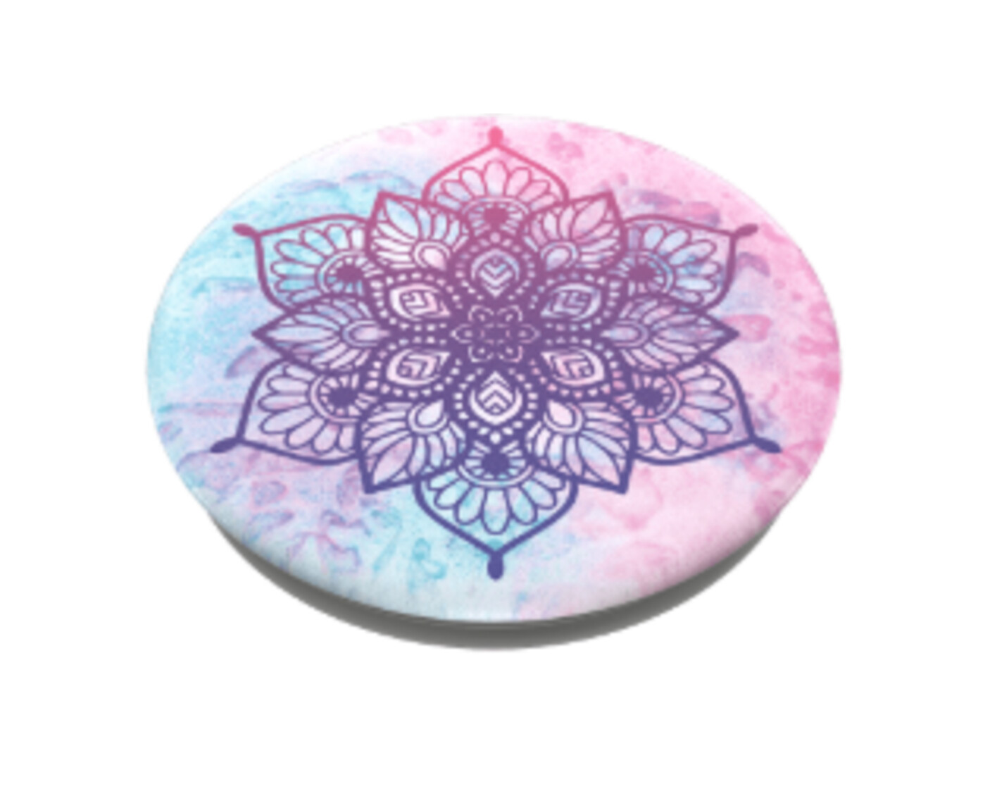  POPSOCKETS PopGrip Rainbow Nirvana (Violettes Mandala auf pastellfarbener Vignette (austauschbares Design))