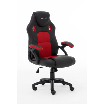 Raptor GS 40 Gaming-Stuhl, Schwarz/Rot - Auslaufmodell