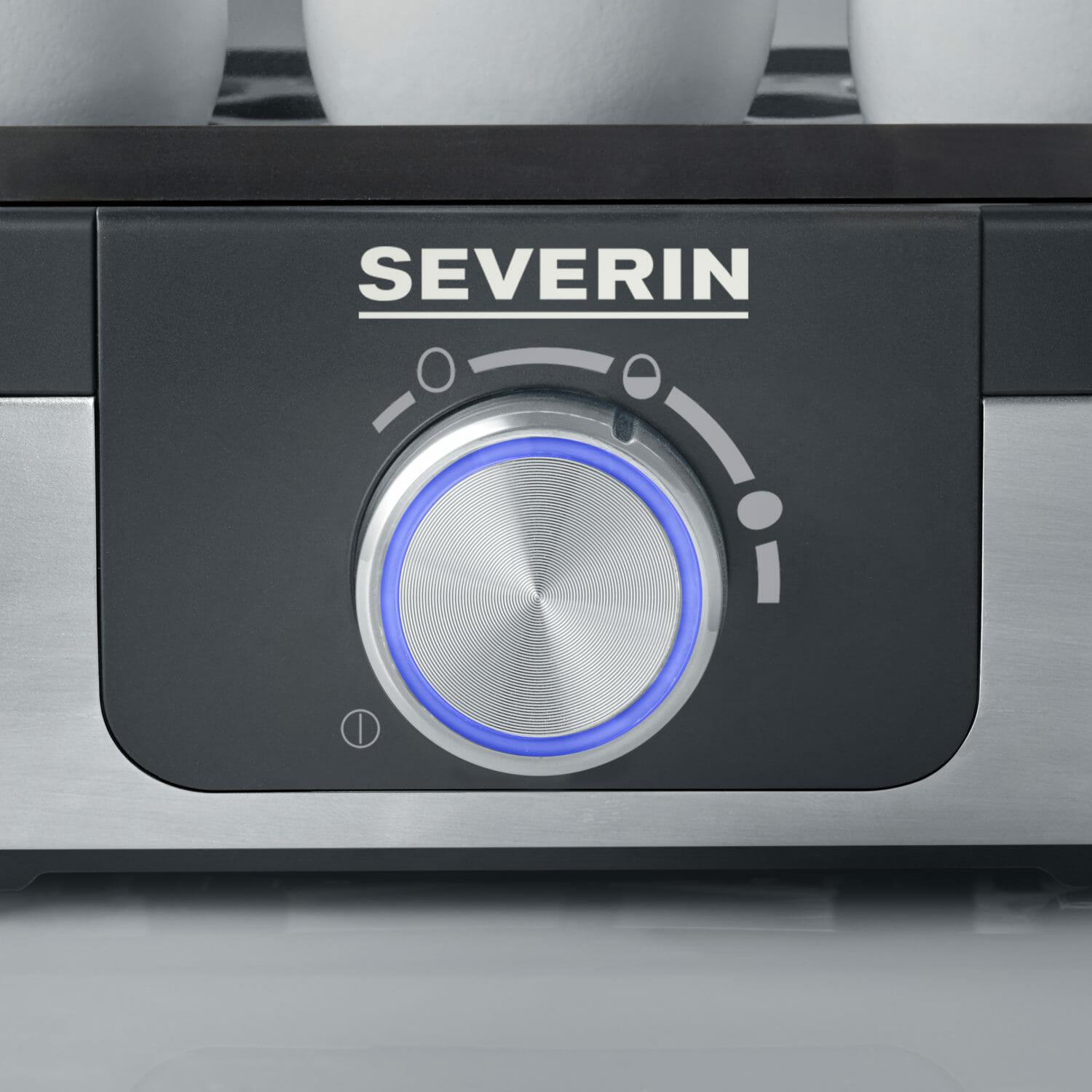 SEVERIN Eierkocher EK 3163 (3 Eier, 270 W, Edelstahl-gebürstet)