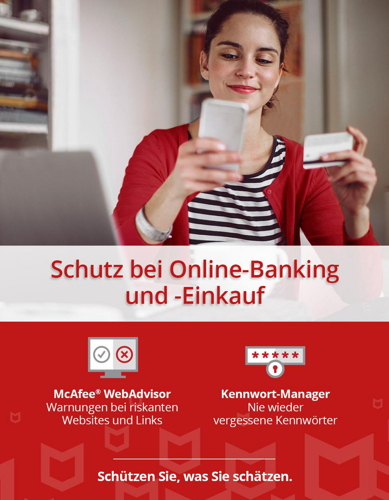  McAfee LiveSafe (Kinderschutz, Online-Banking Schutz, 1 Jahr, 1 Lizenz)