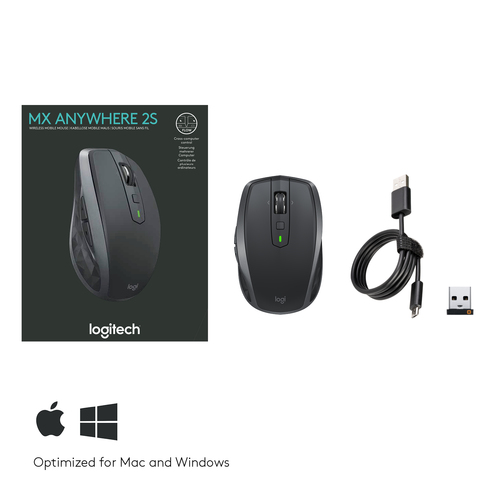 Logitech MX Anywhere 2S Wireless Mobile Mouse Maus Büro rechts RF Wireless + Bluetooth 4000 DPI Logitech MX Anywhere 2S Wireless Mobile Mouse Maus Büro rechts RF Wireless + Bluetooth 4000 DPI