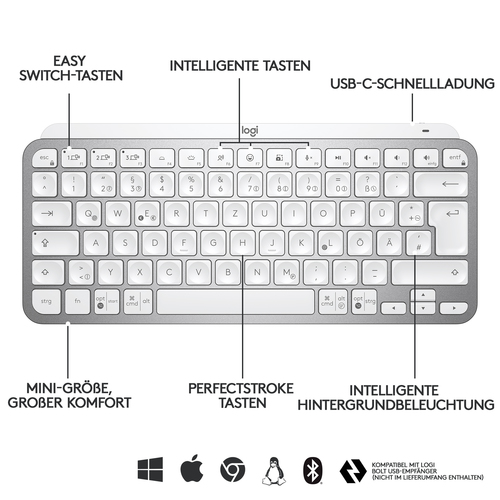 Logitech MX Keys Mini Minimalist Wireless Illuminated Keyboard Logitech MX Keys Mini Minimalist Wireless Illuminated Keyboard