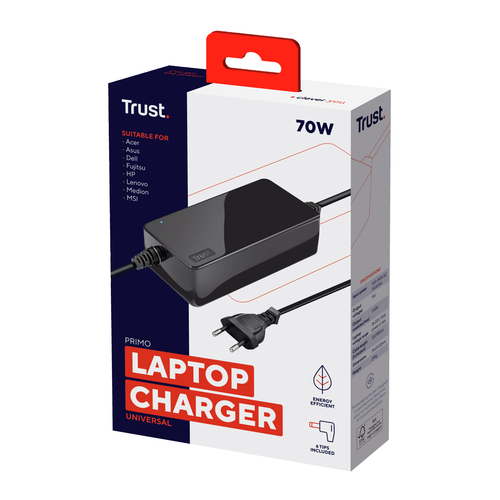 Trust Primo Netzteil & Spannungsumwandler Drinnen 70 W Schwarz