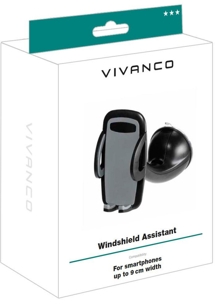  VIVANCO Assistant XL, Kfz Halterung mit Saugnapf für Smartphones